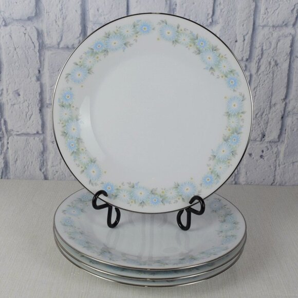 Noritake Blue Charm Flowers 4-Set Dinner Plates - Picture 1 of 11
